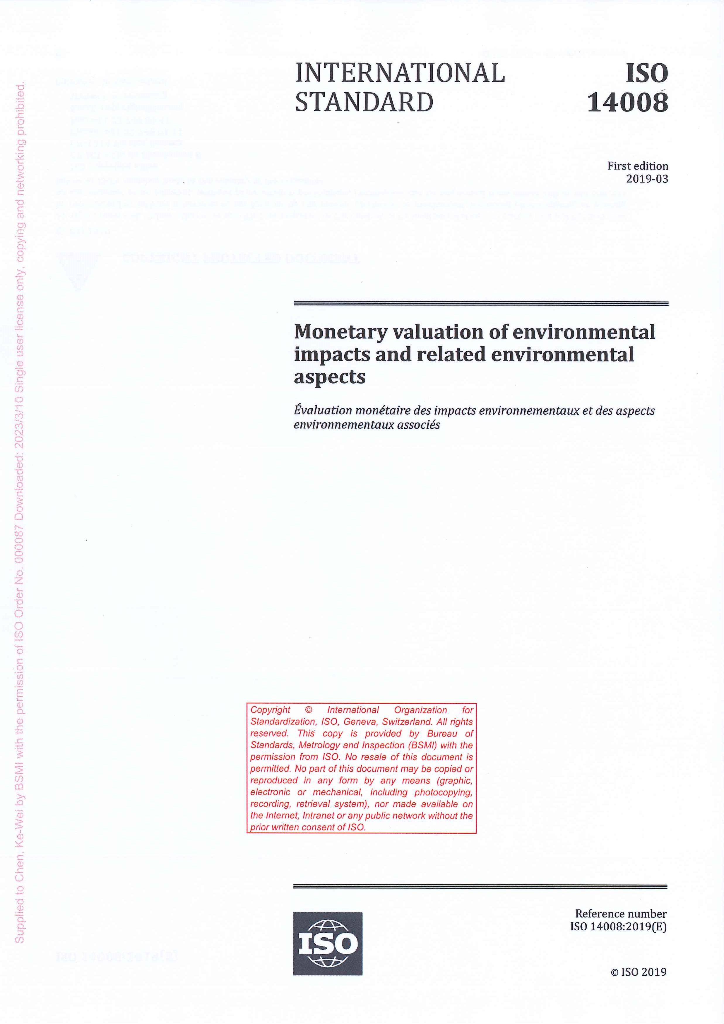 Monetary valuation of environmental impacts and related environmental aspects [e-book]